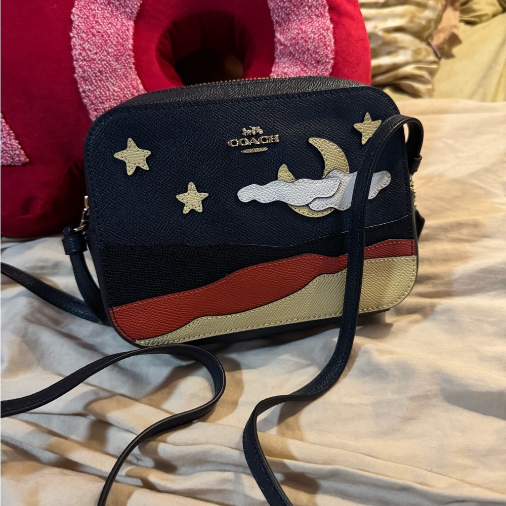 Dark Navy Blue Coach Crossbody 🌙☁️✨💙